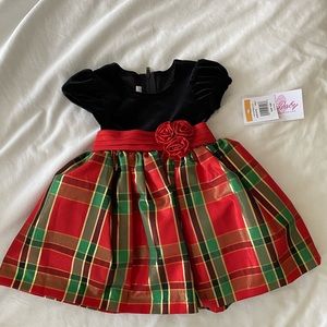 NWT Bonnie Jean 12 Month Plaid Dress - Perfect for the holidays